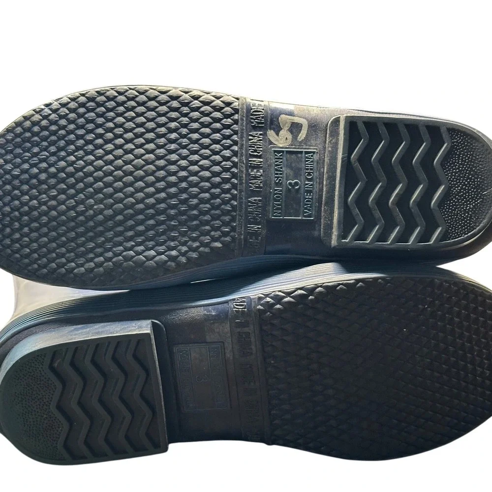 L.L.Bean Kids Navy‎ Blue Rain Boots with Handles Size 3 Childrens